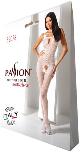 Passion - Woman Bs078 Bodystocking One Size White — thumbnail 6