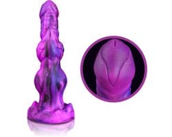 JustFun Fantasy Dildo - 25 CM - Met Zuignap - Sex Toys voor Mannen & Vrouwen - Monster Anal Plug XXL - Paars