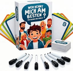 Wie Kent Mij Het Beste - Familie Spel - Avond Vullen - Met Uitwisbare Borden - 20x12x4 cm — thumbnail 1