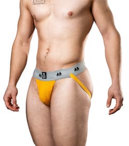 MM Sports Original Edition Swimmer/Jogger Jockstrap 2 inch Yellow - MAAT M - Heren Ondergoed - Jockstrap voor Man - Mannen Jock — thumbnail 10