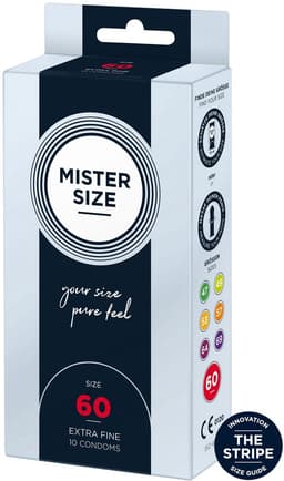 MISTER SIZE 60 Ultra Dunne XL condooms 10 pack (verkrijgbaar in 7 maten) — thumbnail 1