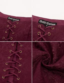 Corset Top Renaissance Piraten Kostuum Dames met Vetersluiting — thumbnail 2