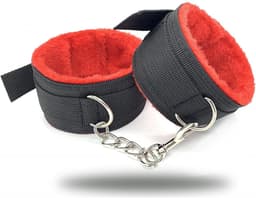 Oneay BDSM Bed Bondage Set - 10 Delig - SM Handboeien - Bedboeien - Enkelboeien - Springzweep - Blinddoek - Sex Toys voor Koppels - Seksspeeltjes voor mannen en vrouwen - Rood — thumbnail 4