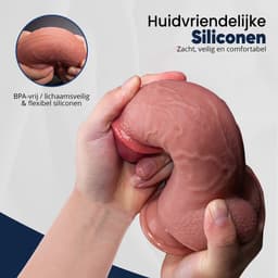 360° Rotatie Dildo XXL – Realistisch met Ballen – G-spot & Anale Vibrator – Zacht Siliconen- Seksspeeltje - Dildo voor Mannen en Vrouwen Lovemytoy® — thumbnail 4