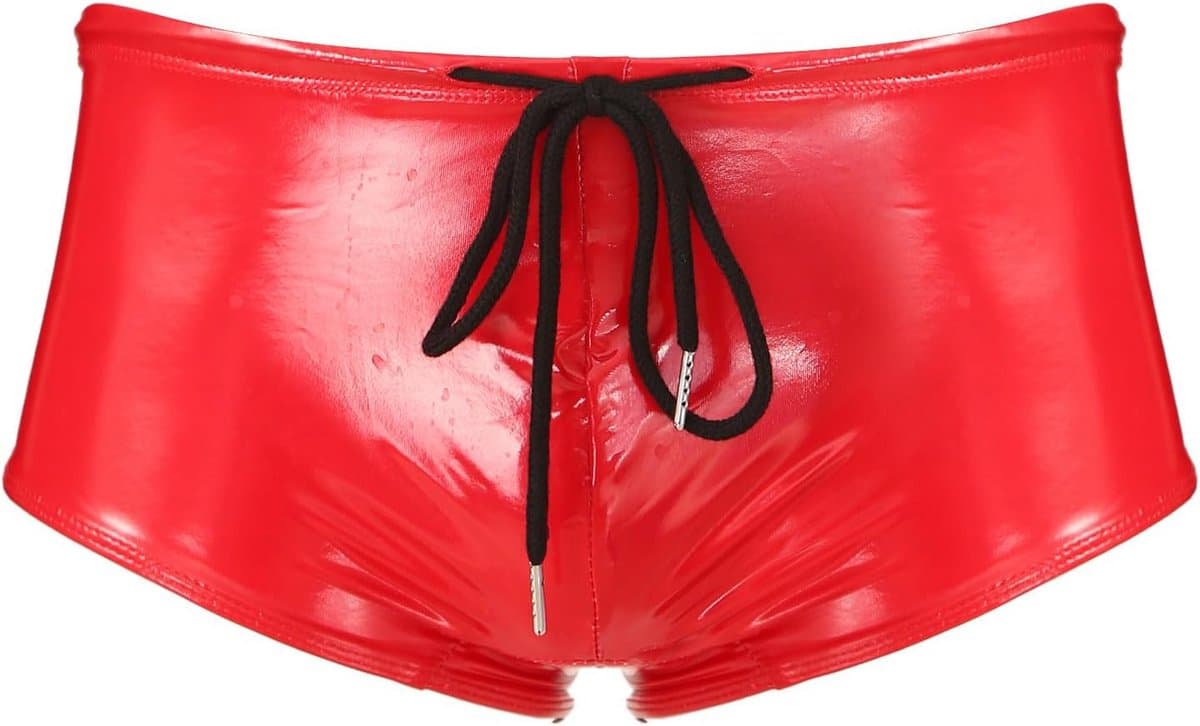 Glanzende Heren Boxershorts Lak Look Strakke Korte Broek — afbeelding 1
