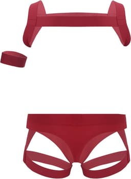 Sexy Heren Lingerie Set Bandage Borstharnas en String Kostuum voor Clubwear — thumbnail 2