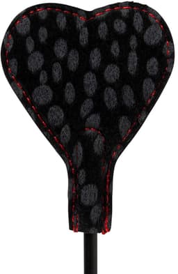 Bad Kitty – 25 cm Mini Zweepje ‘Single Tail’ met Hart Vorm voor de Speelse Discipline - Zwart — thumbnail 2