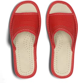 Dames Slippers Echt Leer Open Teen Zomer Zacht Voetbed Verschillende Kleuren — thumbnail 2