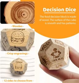 Houten Dobbelstenen Set - Koppel Spel - Avond Plezier - 3 Stuks - Niet Gespecificeerd - Natuurlijk Hout — thumbnail 6