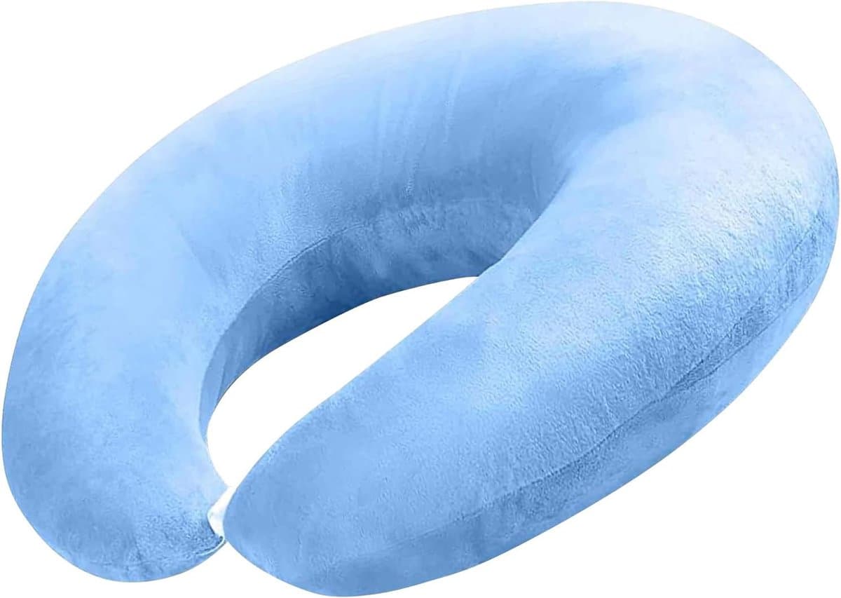 Ergonomisch Kussen - Rustkussen Bedbank - Games Lezen Werken - Zacht Positiëringshulp - 68 x 50 cm - Hemelsblauw — afbeelding 1