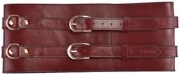 Liebe Seele - Wine Red - Luxe En Exclusieve Lederen Taille Bondagecorset - Corsetriem - wijnrood — thumbnail 1