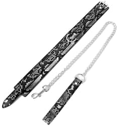 Kiotos - Collar En Leiband - Reptielenprint - Zwart/Zilver — thumbnail 5