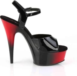 DELIGHT-609BR - (EU 36 = US 6) - 6 Heel, 1 3/4 PF Two Tone Ankle Strap Sandal — thumbnail 5