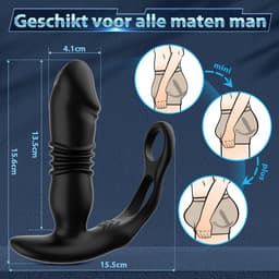 IntiMate® P SpotMaster - Prostaat Stimulator voor Mannen - Anale Vibrator met Dubbele Penisringen - 3 in 1 Buttplug voor Mannen - Seksspeeltje voor Mannen - Vibrerende Dildo met Penisring - Prostaat Massager Sex Toys voor Mannen - Stotende Buttplug — thumbnail 10