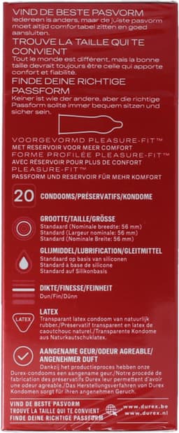 Condooms - Durex Condooms - Thin Feel - Extra Dun - 20 stuks — thumbnail 8