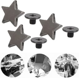 20pcs star shape rivet, star stud button star rivets press studs diy clothes shoes decoration with screws[Black metal color]Rivet pliers — thumbnail 5