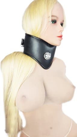 BNDGx® - Extreme BDSM Grote halsband - Brede nek band nep leer SM kleding — thumbnail 10