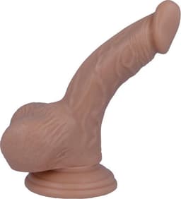 Mr. Intense - dildo - dildo vibrator - dildo vrouwen - dildo mannen - dildo anaal - dildo xxl  - beige - flexibel - 16cm Ø 2,7cm / sex / erotiek toys — thumbnail 1