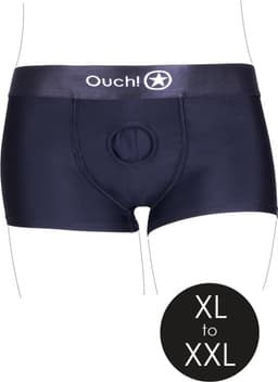 Shots - Ouch! OU825BLKXLXXL1 - Vibrating Strap-on Boxer - Black - XL/XXL — thumbnail 13
