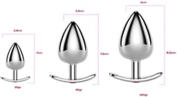 Cupitoys® Metalen buttplug - Zilver - Diamant lichtroze - Anker - Large - Sex toys voor vrouwen - Sex toys voor mannen - Buttplugs — thumbnail 2