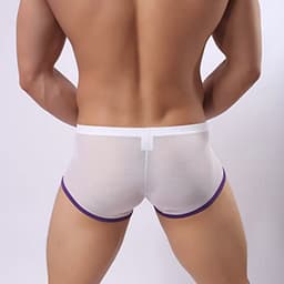 Zijdeachtige onderbroek voor heren - sexy doorschijnende boxershort in trendy kleuren — thumbnail 2
