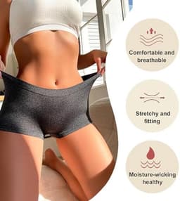 3/4 Stuks Boxershorts voor Dames - Hoge Taille Hipster Ondergoed Multipack S-XL — thumbnail 5