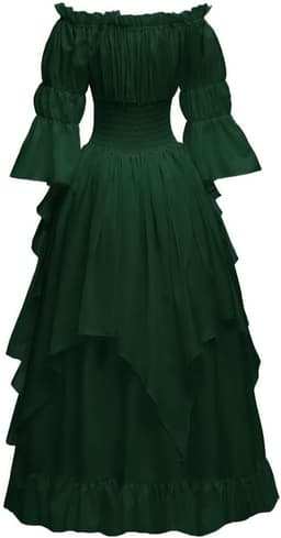 Gothic Heksenjurk Middeleeuwse Renaissance Kostuum Victoriaanse Stijl voor Dames — thumbnail 4