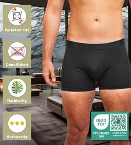 Kemes Boxershorts voor heren, 10 stuks, katoen, zwart, onderbroeken, ademend, ondergoed voor heren — thumbnail 5