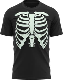 Glow in the Dark Skelet T-shirt voor Heren - Uniek Halloween Kostuum — thumbnail 4