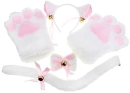 Cosplay Set voor Katten met Oren, Staart en Handschoenen - Leuke Kostuum Set voor Kinderen en Volwassenen — thumbnail 1