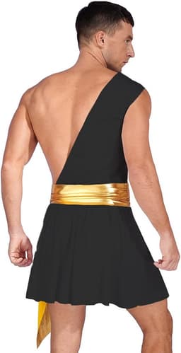 Heren Grieks Romeins Kostuum Korte Asymmetrische Rok Sexy Lingerie Carnaval Outfit — thumbnail 3