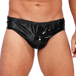 Heren Slip in Lakleer Look - Strakke Bikinislip en Ondergoed — thumbnail 2