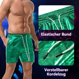 Glanzende Metallic Heren Shorts - Disco en Party Korte Broek — thumbnail 4