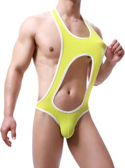 Heren Ronde Hals Ademende Jockstrap Bodysuit Strakke Turnpakje Jumpsuit — thumbnail 5