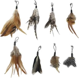 8 stuks reservekattenspeelgoed, kattenspeelgoed met belletjes, interactieve veerstaaf, kattenspeelgoedset, reserveveren voor kattenspeelgoed, kattenhengel, reserveveren, hanger voor katten — thumbnail 1