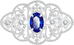 Broches Art Deco Retro Strass Bruiloft Mode Glam Outfits Vintage Bruids Bloem Kristal Lint Broche Party Gift voor Vrouwen Dames — thumbnail 1