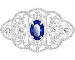 Broches Art Deco Retro Strass Bruiloft Mode Glam Outfits Vintage Bruids Bloem Kristal Lint Broche Party Gift voor Vrouwen Dames