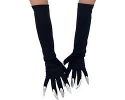 Handschoenen, Ghost Witch Devil Paw Handschoenen, Animal Claw Handschoenen, Zwarte Monster Paws Handschoenen met enge lange nagels, Performance Prop Funny Handschoenen