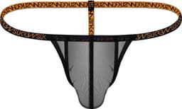 SUKREW Sheer G-String Shadow Black - MAAT S - Erotisch Heren Ondergoed - String voor Man - Sexy mannen String — thumbnail 1