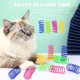 16 stuks gekleurd plastic veerspeelgoed voor katten, interactief huisdierspeelgoed voor luie mensen om katten te plagen en kattenspringspeelgoed — thumbnail 5