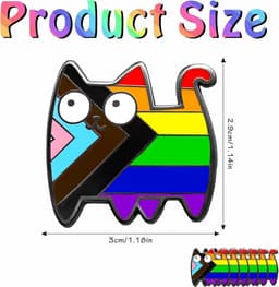 6 stuks regenboog pride pinnen, regenboogvlag, gay pin metaal, Pride Ally spelden geschikt voor truien, sjaals, doeken, jurken, kleding, tassen — thumbnail 2
