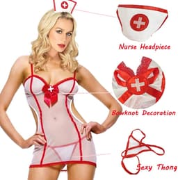 Dailygoods- Lingerie Sexy Verpleegster Kostuum - Cosplay Outfit - Speelse Body - 4 Stijlen - Zacht Materiaal - Eenheidsmaat — thumbnail 3
