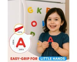 Magnetische letters, 26 Uppercase ABC koelkastmagneten voor peuters 1-3 en kinderen, babyleerontspanner, speelgoedset, preschool verjaardagscadeaus voor jongens en meisjes
