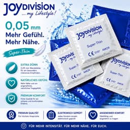 JOYDIVISION Super Thin condooms 100 stuks - Ultradun voor een natuurlijk gevoel, Premium natuurlatex, Veilig & dermatologisch getest, Duits kwaliteitsmerk — thumbnail 2