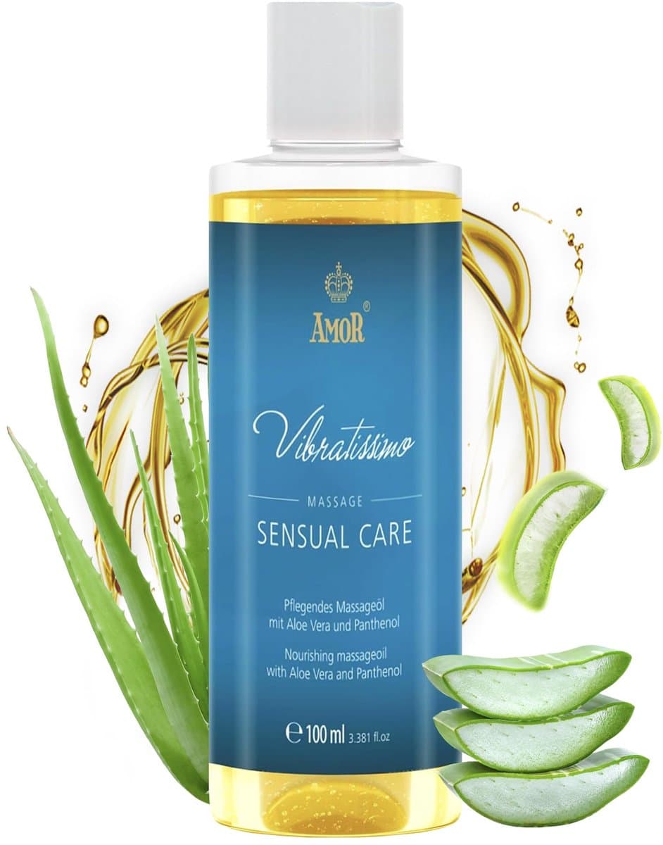 Vibratissimo 'Sensual Care': massageolie, liefdesolie, lichaamsolie met aloë vera, 100 ml — afbeelding 1