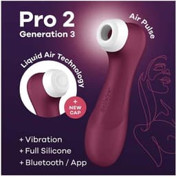 Satisfyer, vibrator, drukgolfvibrator, 'Pro 2 Generation 3 Connect App', 16,5 cm, Liquid Air-technologie, incl. extra opzetstuk, 2 apart regelbare motoren, app-gestuurd — thumbnail 9