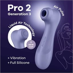 Satisfyer, vibrator, drukgolfvibrator, 'Pro 2 Generation 3', 16,5 cm, vloeibare luchttechnologie, incl. extra opzetstuk, 2 apart regelbare motoren — thumbnail 14