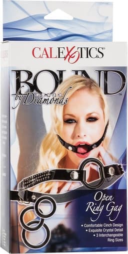 Bound By Diamonds Open Ring - SM Gag - Zwart - Ø 40 mm — thumbnail 6