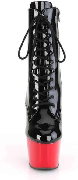 Pleaser - ADORE1020 Plateau Laarzen, Paaldans schoenen - Paaldans schoenen - 44 Shoes - Zwart/Rood — thumbnail 2