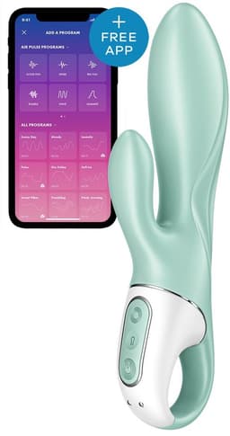 Satisfyer, vibrator, rabbit vibrator, 'Air Pump Bunny 5 Connect App', 20,5 cm, met app, opblaasbaar — thumbnail 8